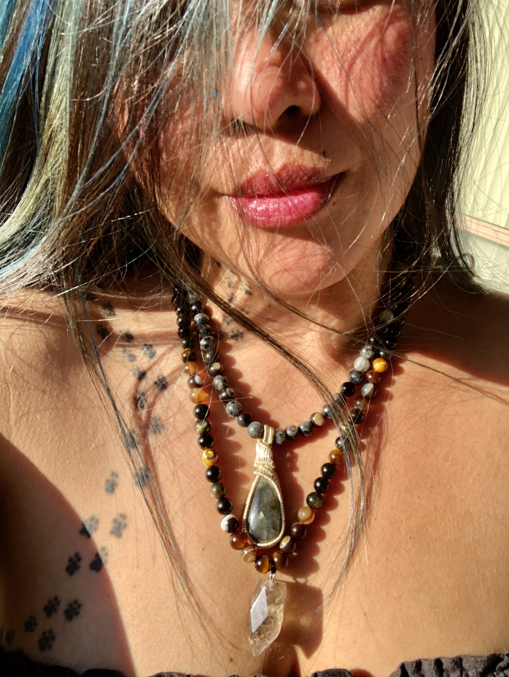 Custom Meditation Mala Necklace and Grounding Necklaces and Bracelets
