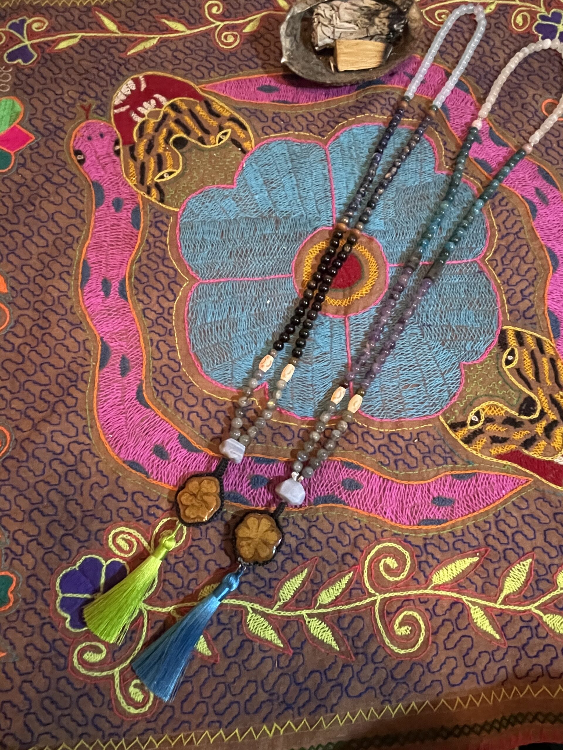 Custom Meditation Mala Necklace and Grounding Necklaces and Bracelets