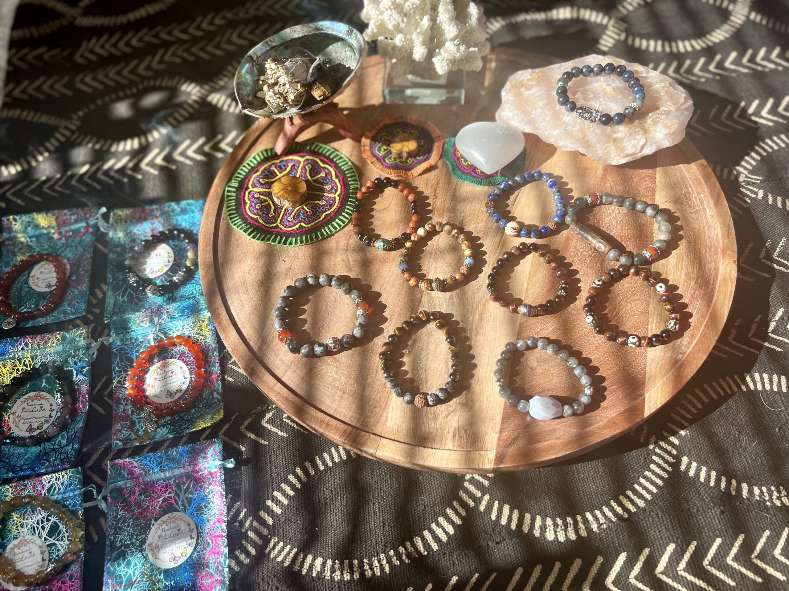 Custom Meditation Mala Necklace and Grounding Necklaces and Bracelets