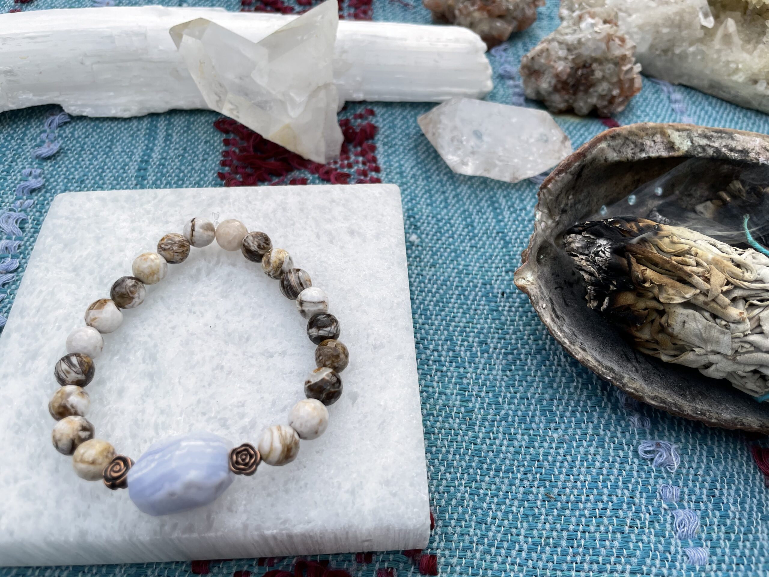 Custom Meditation Mala Necklace and Grounding Necklaces and Bracelets